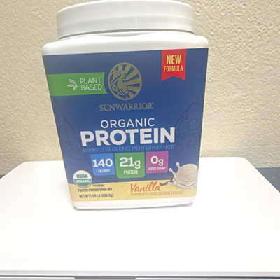 Sunwarrior Warrior Blend Plant-Based Protein Powder Vanilla Vegan 1 lb