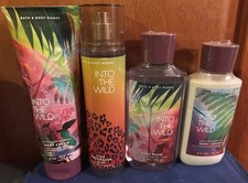 Bath  Body Works INTO THE WILD 4 Pc Set -Body Wash, Cream, Mist, Lotion - NEW