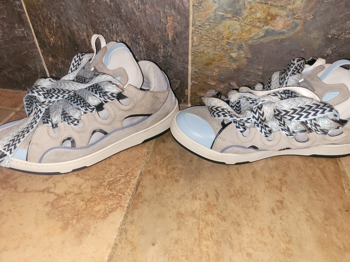 Lanvin Curb Sneakers Light Grey & Blue Size 46 *NO BOX* | eBay