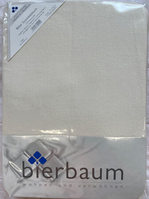 Bierbaum Biber Spannbetttuch 140x200 bis 150x200 25 cm 77 Natur