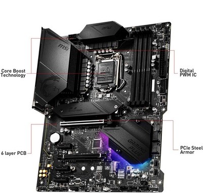 FOR   MPG Z490 GAMING PLUS LGA1200 DDR4 PCI-E 3.0 Motherboard #xh