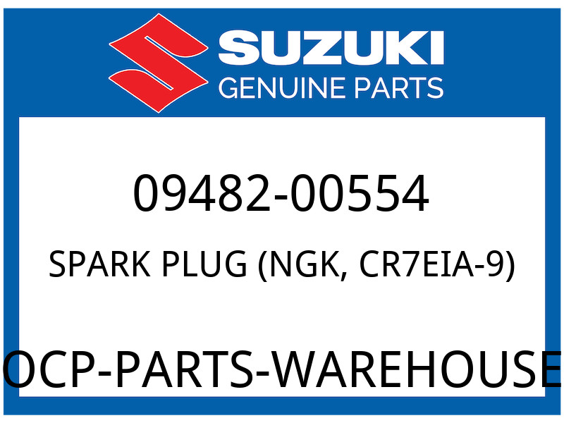Suzuki OEM Part 09482-00554 PLUG,SPARK CR7EIA-9
