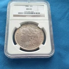 Morgan Dollar 1886 Philadelphia NGC MS 65 Uncirculated Silver Coin