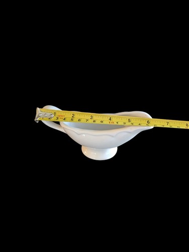 Homer Laughlin White Hotel Ware Restaurant Ware Sauce Gravy Boat Antique 6"x 4" - Picture 9 of 12