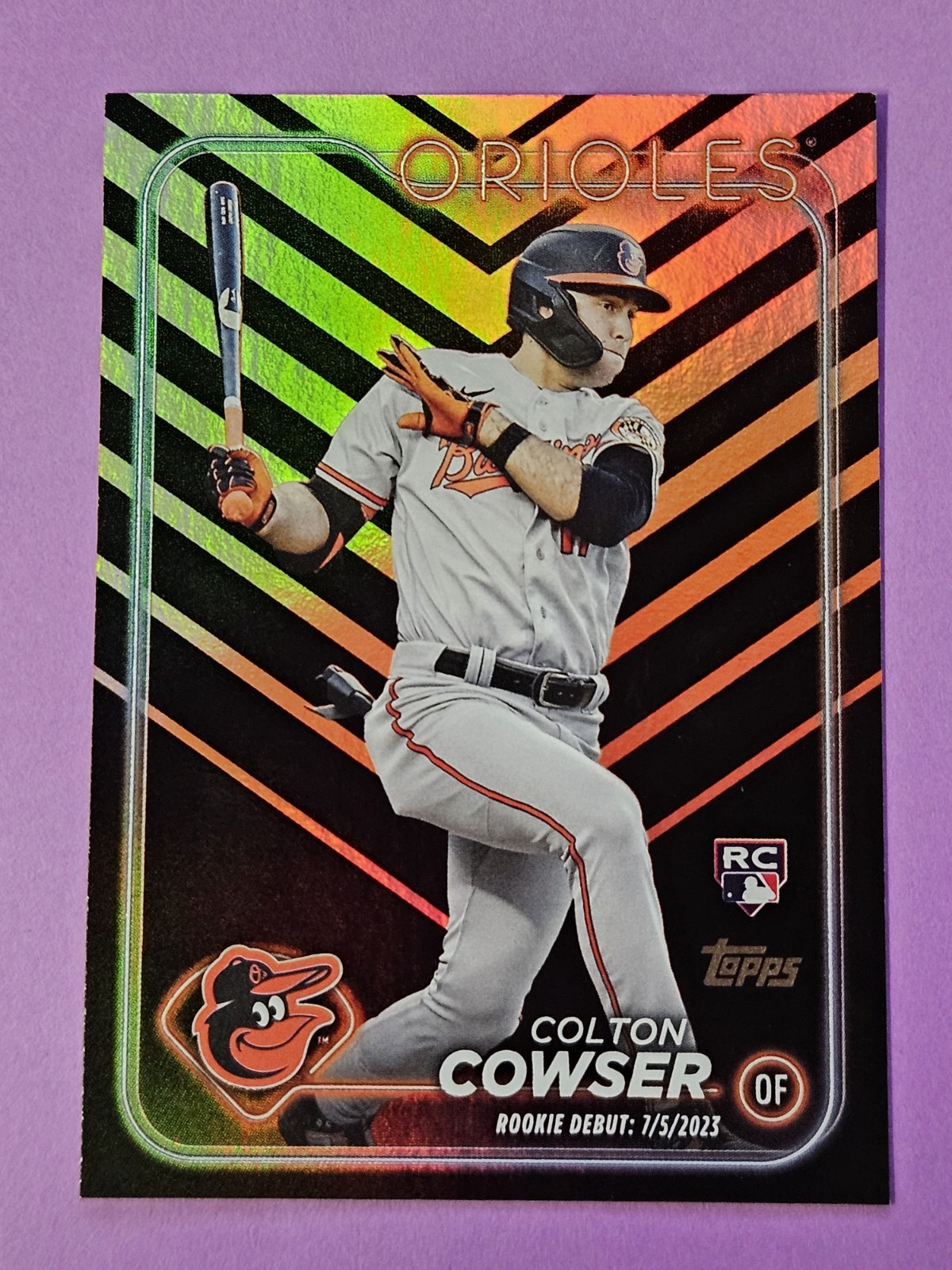 2024 Topps Update RC Colton Cowser #US72 Orange & Black Holiday Foil Orioles