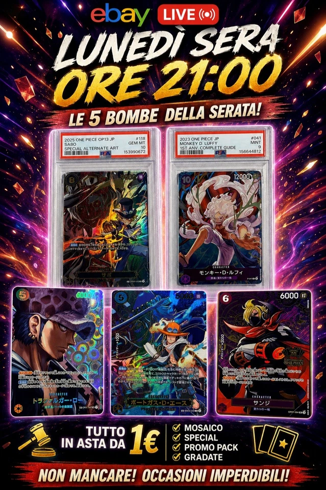 ONE PIECE - 5 + 💣 - ASTE DA 1€ | MOSAICO, SPECIAL E PACK !!