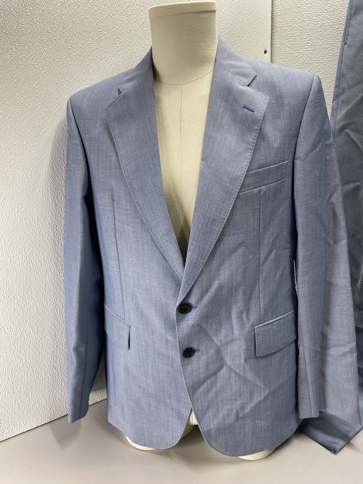 Prada Mens Single-Breasted Wool Suit 2 Piece Size 40 Medium Blue thumbnail 2
