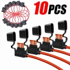 10 x Inline Fuse Holder 12V 30A For Mini Blade Fuses Splash Proof Car Bike