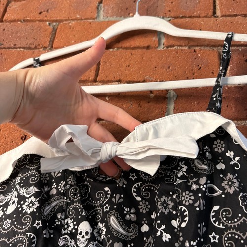 NWT Hot Topic Hell Bunny Black Skully Bandana Mini Dress Sz L - Picture 5 of 10
