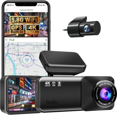 Dashcam Pro 2.0 4k mit 64GB SD Karte 1080P Heckkamera 170° Weitwinkel G-Sensor