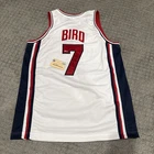 Larry Bird TEAM USA Signed Basketball White Jersey Steiner COA RARE