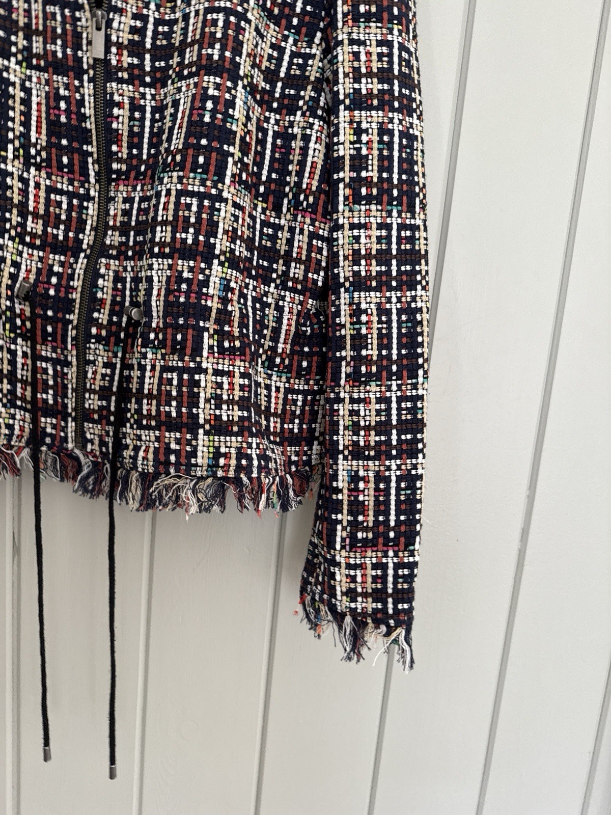 Halogen Tweed Jacket L Large Multicolor Blazer Fu… - image 3