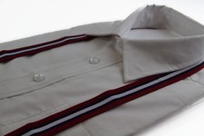 Boys Adjustable Maroon, Navy  White Striped Patterned Suspenders