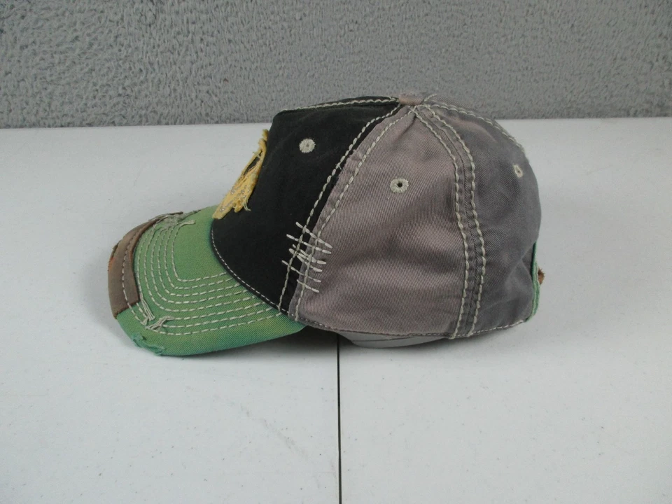 Gorra True Religion verde gris envejecida correa de cuero de herradura Foto 4 de 4