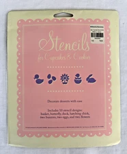 Williams sonoma Cupcake & Cookies Stencils Spring - Rare