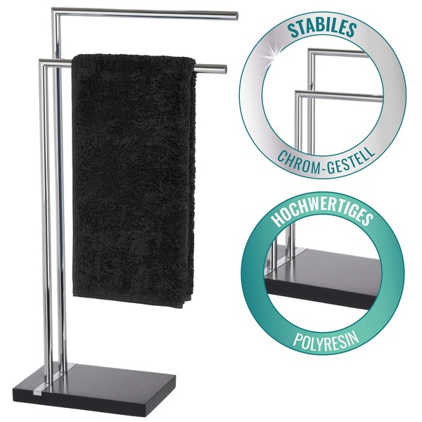 Wenko Handtuch StäNder Noble Freistehend Kleider Stangen Halter Bad Wc 2 Armen-image