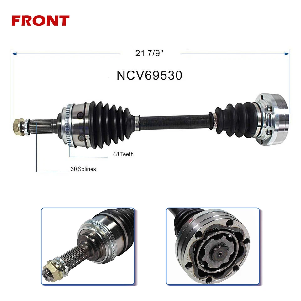 Front Pair CV Axle Shaft for 1995-1996 Toyota Avalon 1992-1996 Camry V6-3.0L FWD — 第 2/4 张图片