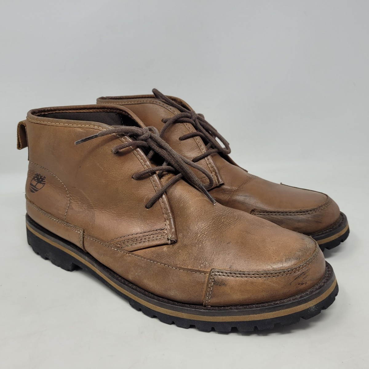 Timberland Boots Mens 9.5 Brown Leather Chukka Work Outdoor  display picture 2