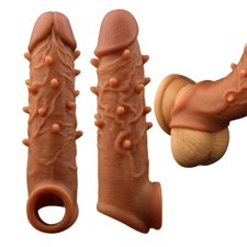 Reusable Toy Device Flexible Male Penis Soft Tube Sleeve Expander Enhancer