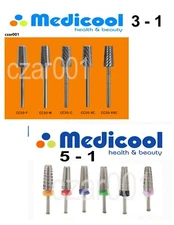 Medicool TAPERED Carbide 3/32 Shaft: 3-1 or 5-1 Available- Your Choice Of Grits