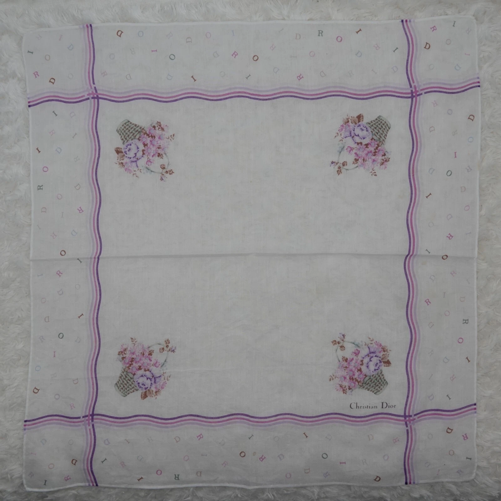 Foulards de poche en coton blanc M99 CHRISTIAN DIOR 17