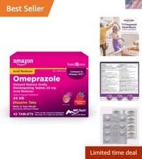 Convenient Omeprazole 20 mg Disintegrating Tablets - 42 Count Strawberry Flavor