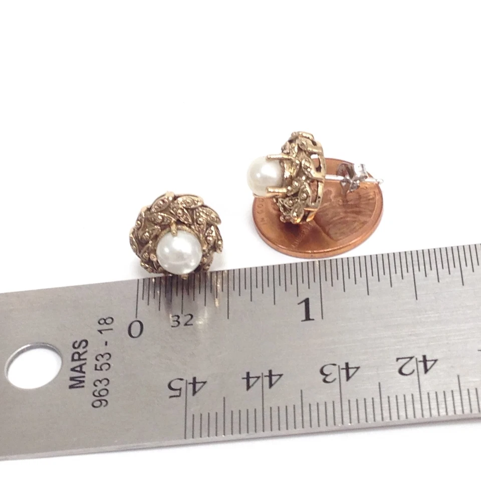 Pendientes Nicky Butler NB Colección Bronce 6mm Perla con Poste Plata de Ley Foto 3 de 4