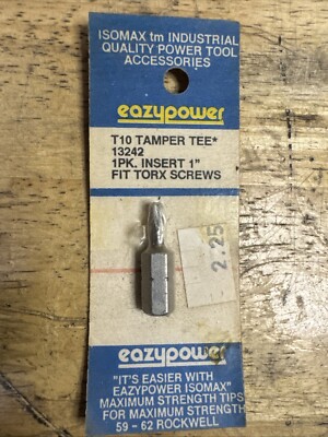 EazyPower 13242, T10 TAMPER TEE Star Insert 1'' Fits Torx Screws