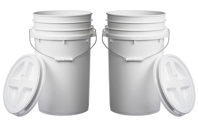 Storage Buckets 8 White 2-Gallon Buckets With Gamma Seal Lids ...