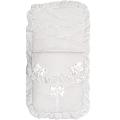 Satin Bows Personalised Car Seat Cosy Toes Baby Buggy