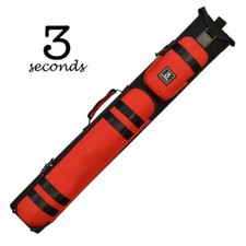 3 Seconds CSB3B/5S-5 Double Shoulder Hard Case Red 3 Butt 5 Shaft Cue Case Thr