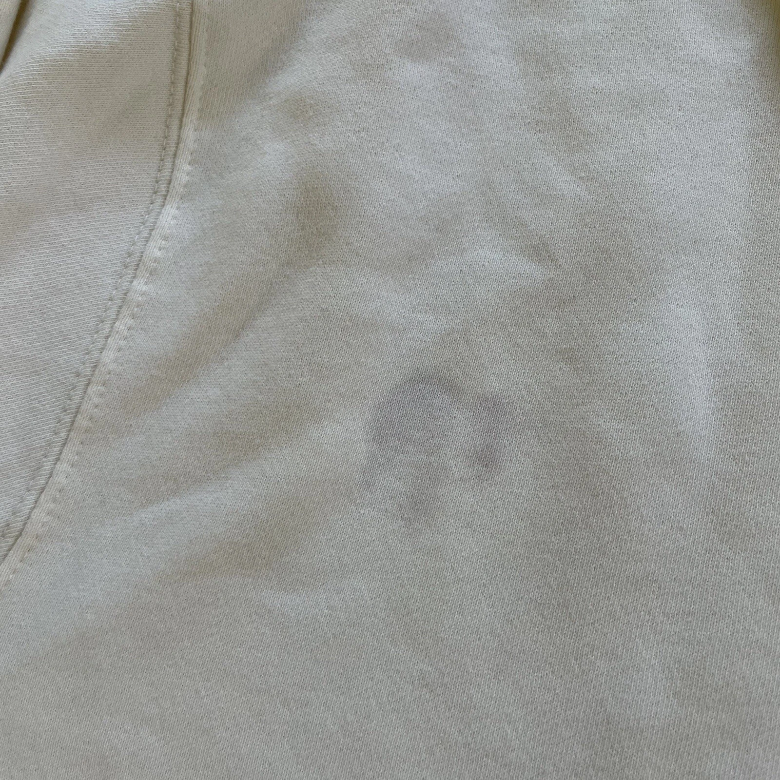 OFF WHITE Felpa con cappuccio crema fantasci fi fantasy taglia XL bianca logo tricolore pesante