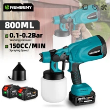 High Pressure Cordless Paint Sprayer 2 Battery Electric Spray Gun For Makita 18V