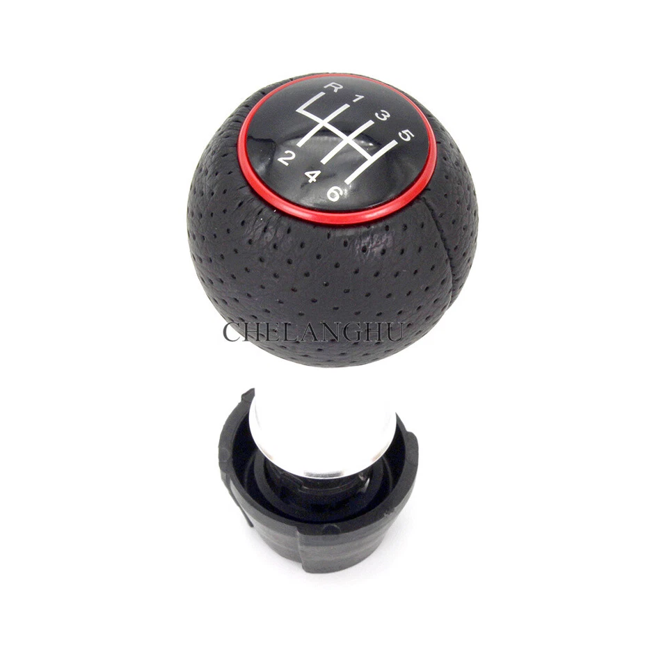 6 Speed Gear Shift Knob For AUDI A3 S3 8L 8P 2000 2001 2002 2003 2004 -2012 - Image 2 of 4