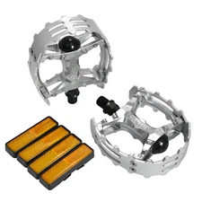 Wellgo Old school BMX MTB XC-II Bear Trap 1/2" Bicycle Pedals , Silver