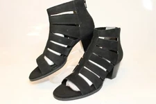 Vionic Harlow Womens Size 6.5 37.5 Suede Peep Heeled Ankle Comfort Boots TVW4943