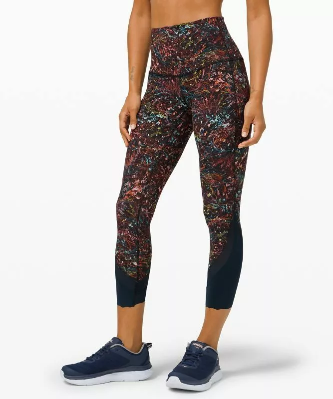 Lululemon Wunder Under High Rise Crop 23 Scalloped Leggings