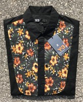 Y-3 By Yohji Yamamoto 'aloha Smoking' Men's Black Floral Shirt Xl Y-3 By Yohji Yamamoto 'aloha Smoking' Men's Black Floral Shirt Xl