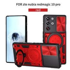 Hybrid Slide Lens Camera Magnetic Cover Case For ZTE nubia RedMagic 10s Pro