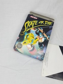 Skate or Die Nintendo Nes Vintage Gaming System Vintage Cib Completo Funzionante 1988