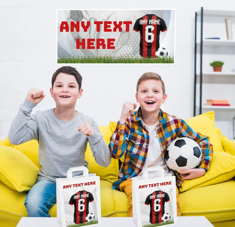 Personalised Football Shirt Banner Party Decorations Birthday Sports Events Club - Image 4 of 4