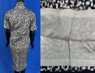 Vintage Chinese Cheongsam Black White Print Silk Qipao Cocktail Dress & Jacket — photo 3
