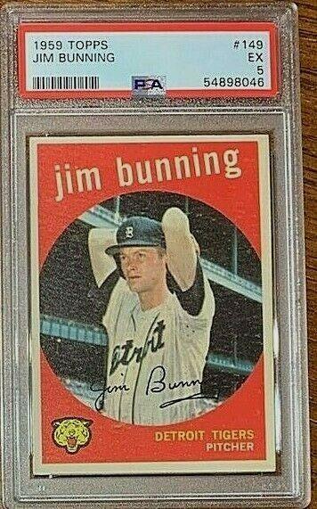 1959 Topps Baseball #149 Jim Bunning PSA 5