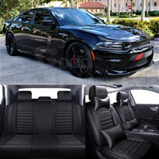 For Dodge Charger Rt Challenger Full Set Car 5 Seat Covers Front Rear Cushion