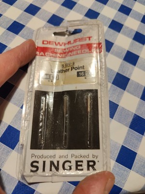 SINGER Leder Spitznadeln 3 Stück NEU alter Lagerbestand S577-3