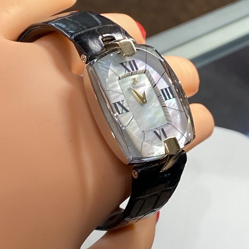 80%Off UNIQUE 18K-Steel Bertolucci Doppia mother Of Pearl Dial Crystal Watch - Picture 16 of 16