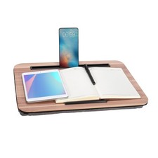Portable Lap Desk for Laptops up to 16 with Tablet Slot Cushion - Warm Brown