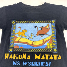 Vintage Disney The Lion King Size Kids 6 Shirt HAKUNA MATATA Simba Timon RARE