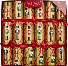 Robin Reed 12" Christmas Crackers, Heritage Nutcracker Design - Box of 6 (62231)