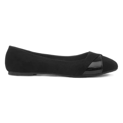 Krush Womens Shoes Black Adults Ladies Ballerina School Wider Fitting Roxxi SIZE